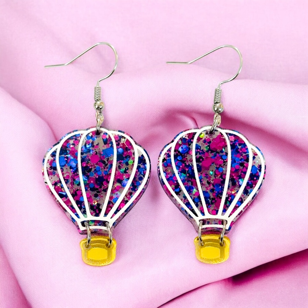 Colorful Hot Air Balloon Earrings
